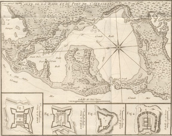 Pulse para agrandar el mapa de la bah�a de Cartagena de Indias.