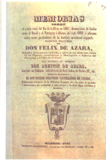 Memorias sobre el estado rural del R�o de la Plata.