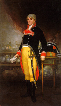 Sr. D. F�lix de Azara y Perera. Pintura de Goya, de 1805. �leo sobre lienzo, 215 x 132 cm. Expuesto en el patio de la Infanta, sede central de Ibercaja, Zaragoza.